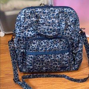 Lug Leopard Navy Canter Bag